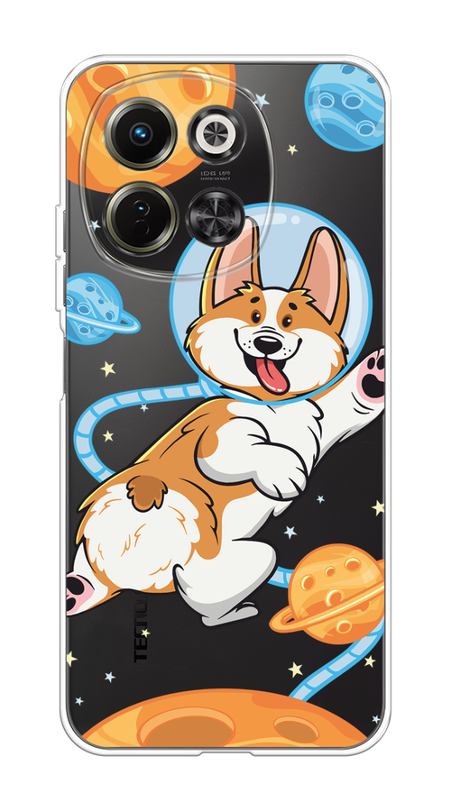 

Чехол на Tecno Spark 30 5G Корги-космонавт, Голубой;бежевый;белый, 309750-1