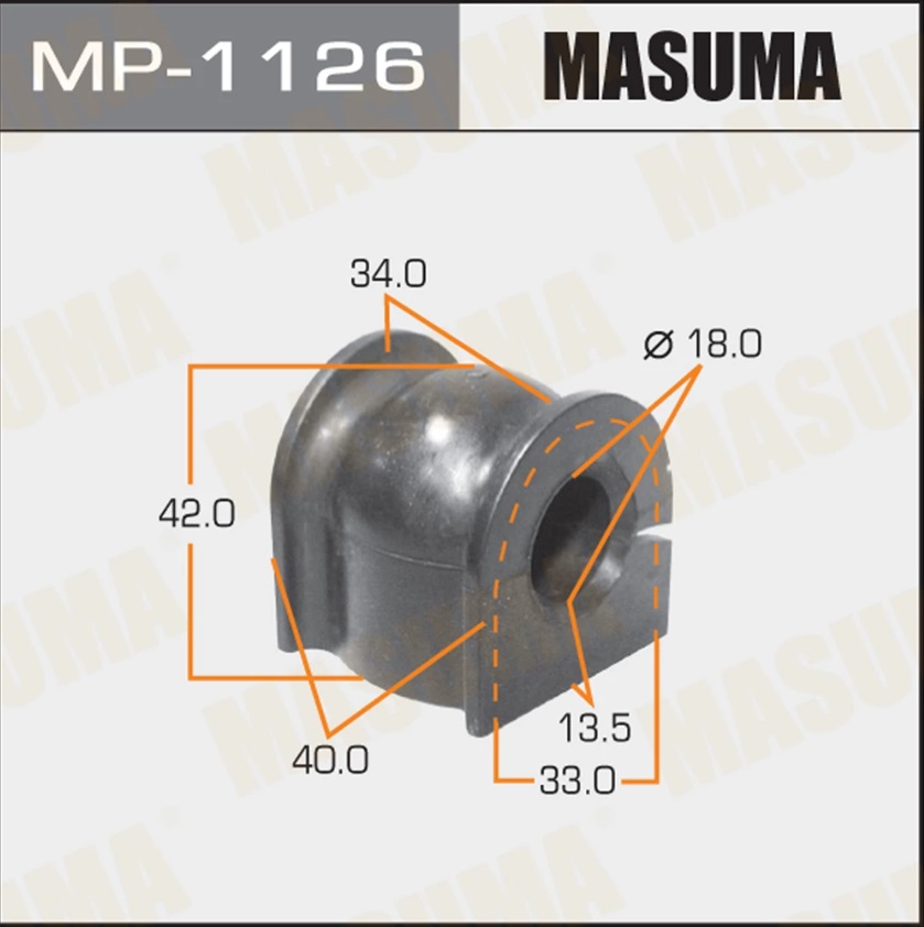

Втулка стабилизатора (упаковка 2 шт, цена за 1 шт) MASUMA mp1126