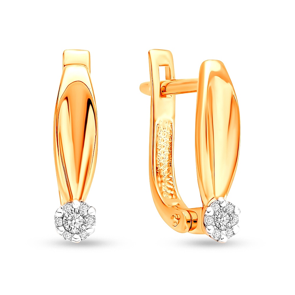

Серьги из красного золота 585Gold 102007804, бриллиант, 102007804