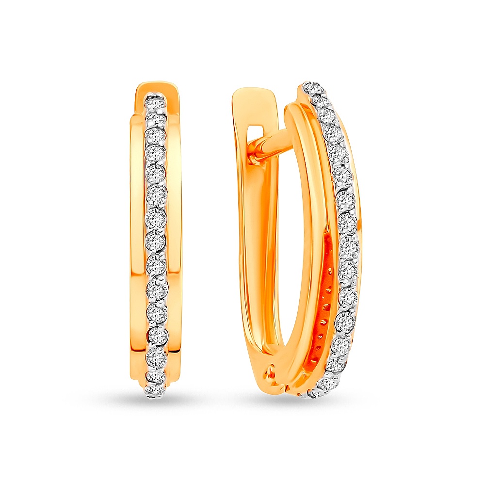 

Серьги из красного золота 585Gold 102007822, бриллиант, 102007822