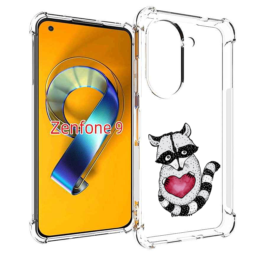 

Чехол MyPads Енот с сердечком для Asus Zenfone 9 (AI2202), Прозрачный, Tocco