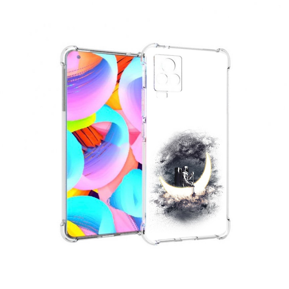 

Чехол MyPads Tocco для Vivo IQOO 7 лунный путешественник, Прозрачный, Tocco