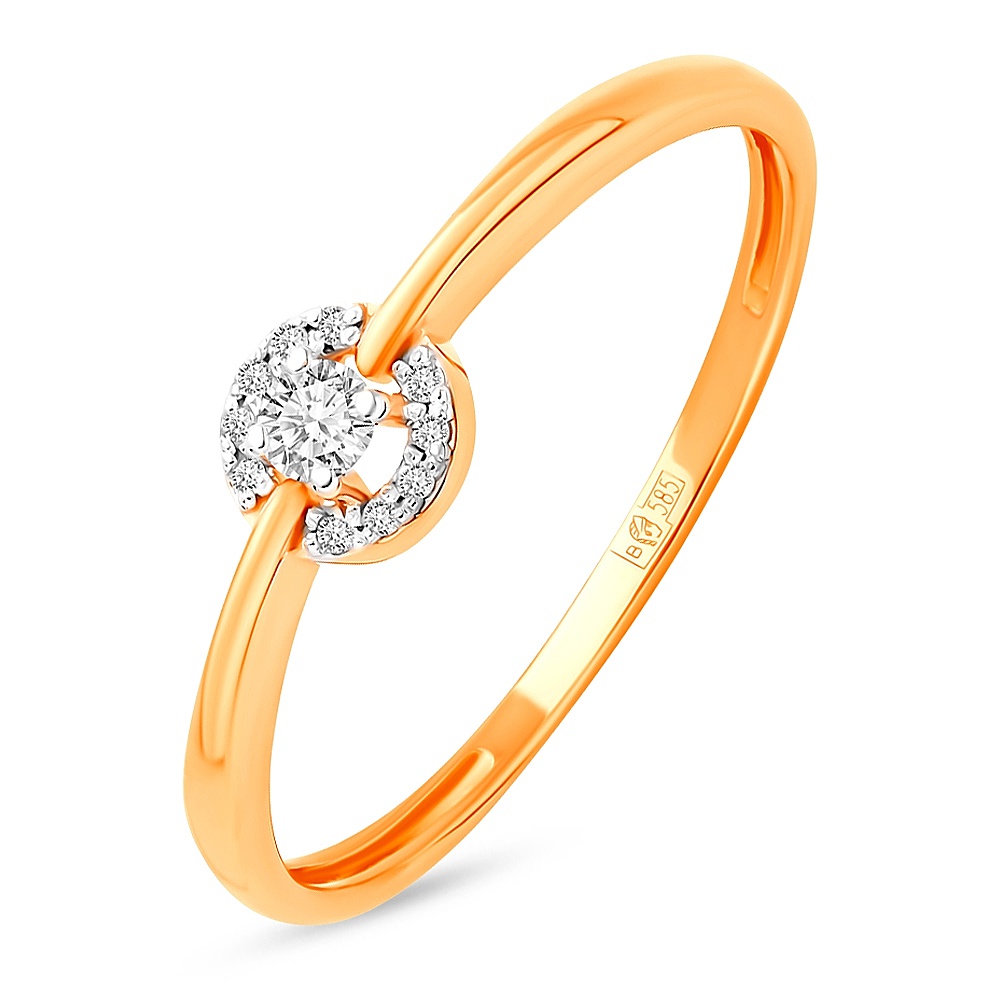 

Кольцо из золота р.  585Gold 101015103, бриллиант, 101015103