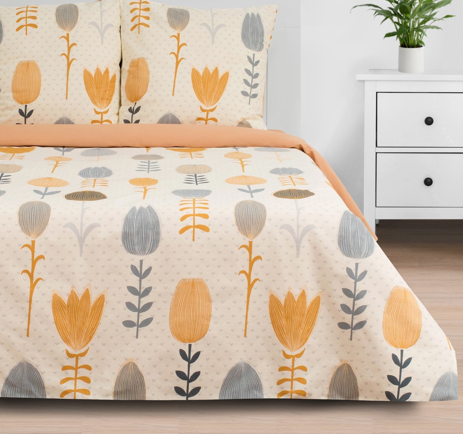 

Комплект постельного белья Этель Autumn flowers, двуспальный, бязь, оранжевый, Autumn flowers