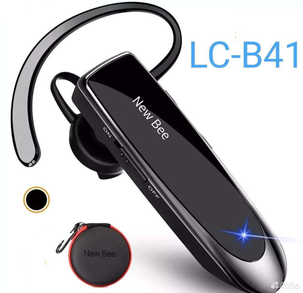 

Беспроводная Bluetooth-гарнитура New Bee LC-B41 с кейсом черный, LC-B41