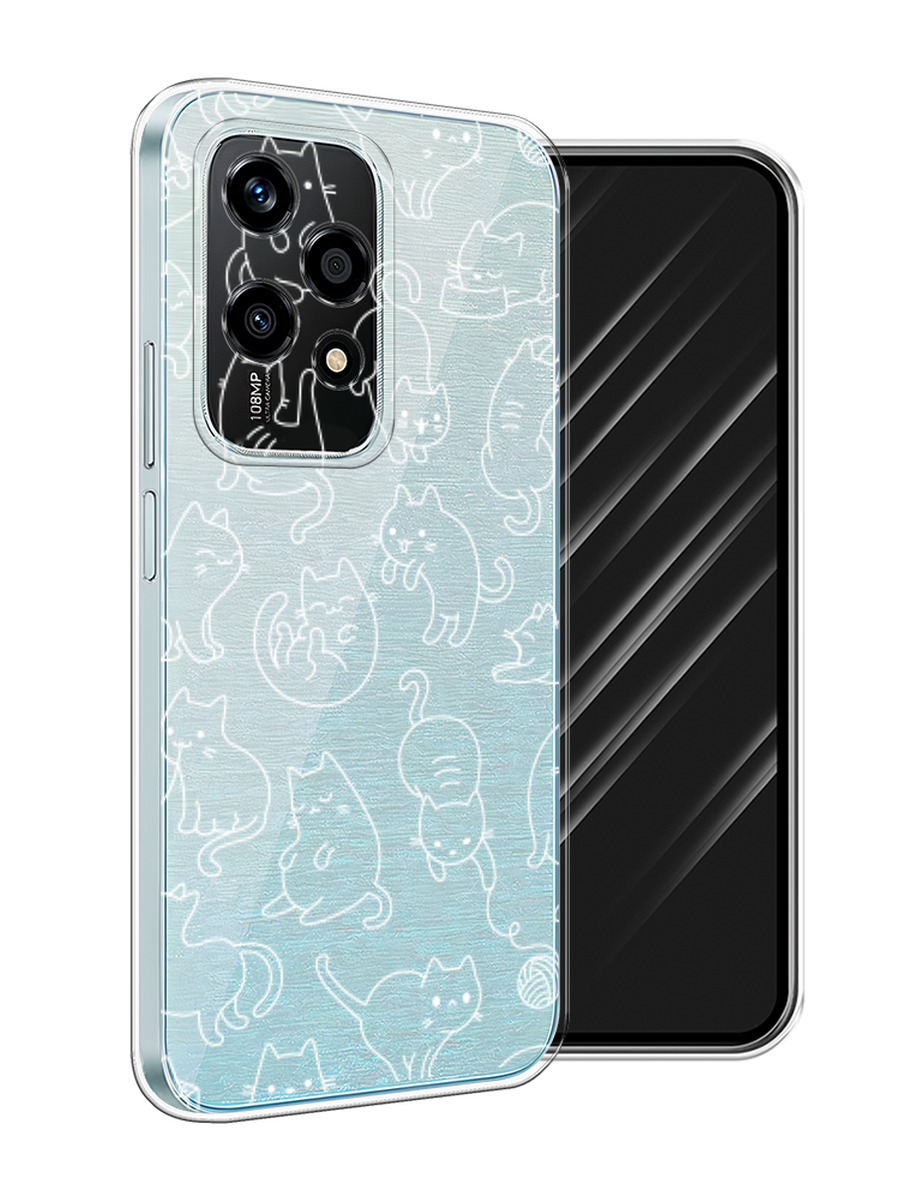 

Чехол Awog на Honor 200 Lite "Шкодливые котики", Прозрачный;бежевый, 6124650-1