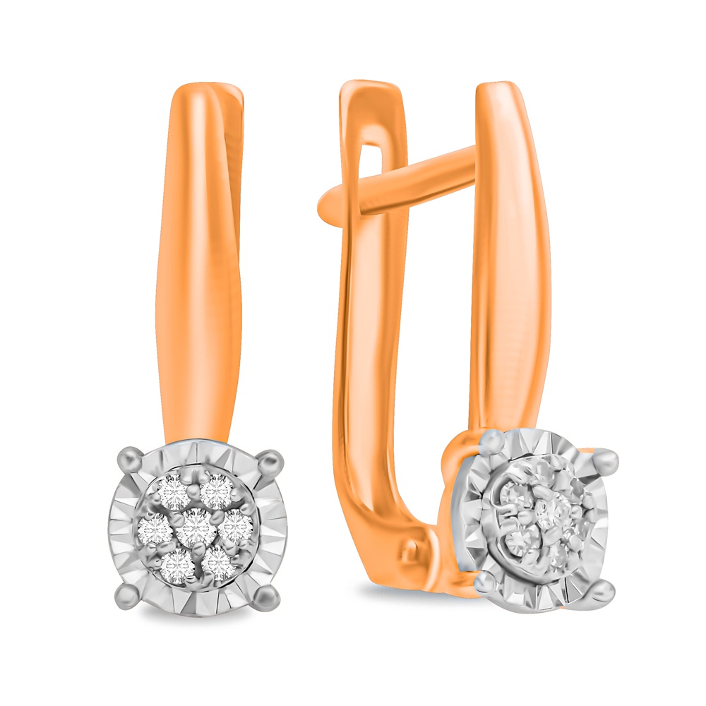 

Серьги из красного золота 585Gold 102007815, бриллиант, 102007815
