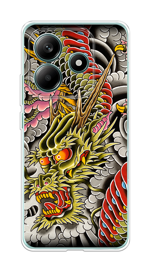 

Чехол на Xiaomi Redmi Note 14 5G Японский дракон, Желтый;розовый;красный, 323850-1