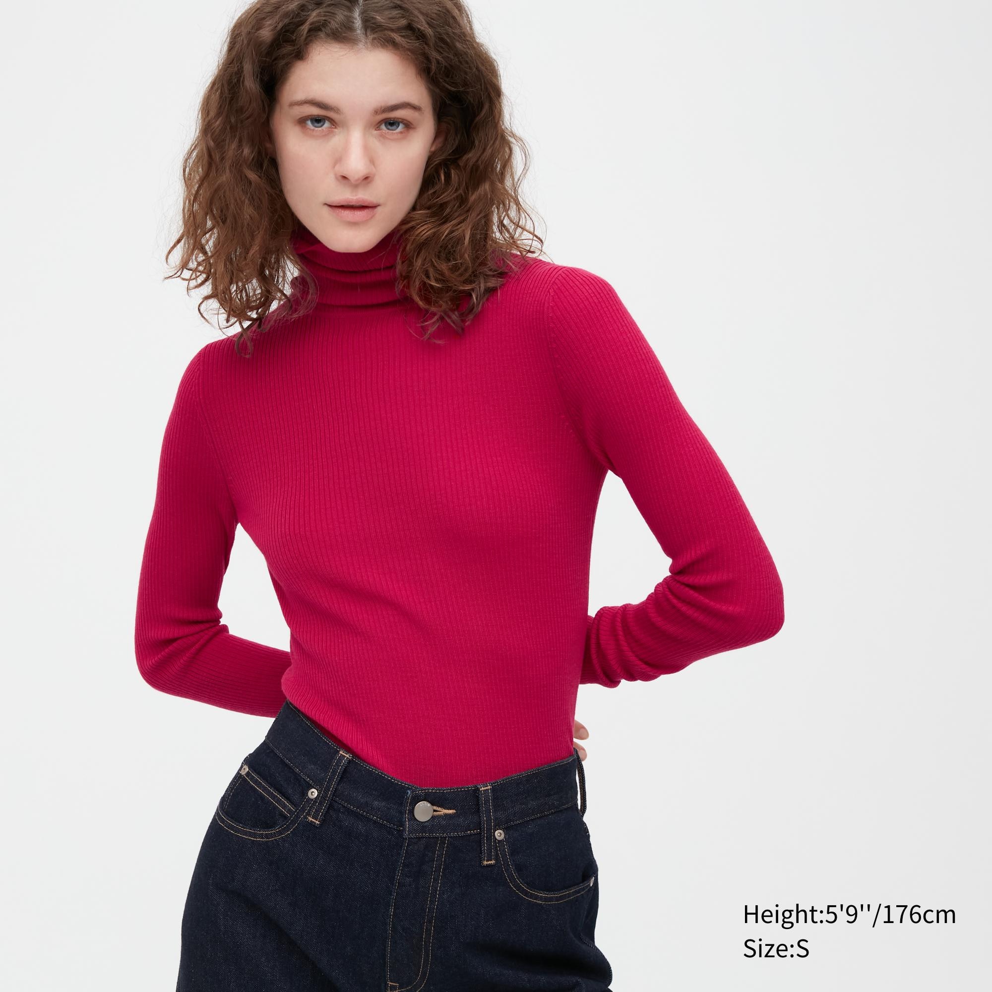 Водолазка женская UNIQLO 453458COL11 розовая M (доставка из-за рубежа)