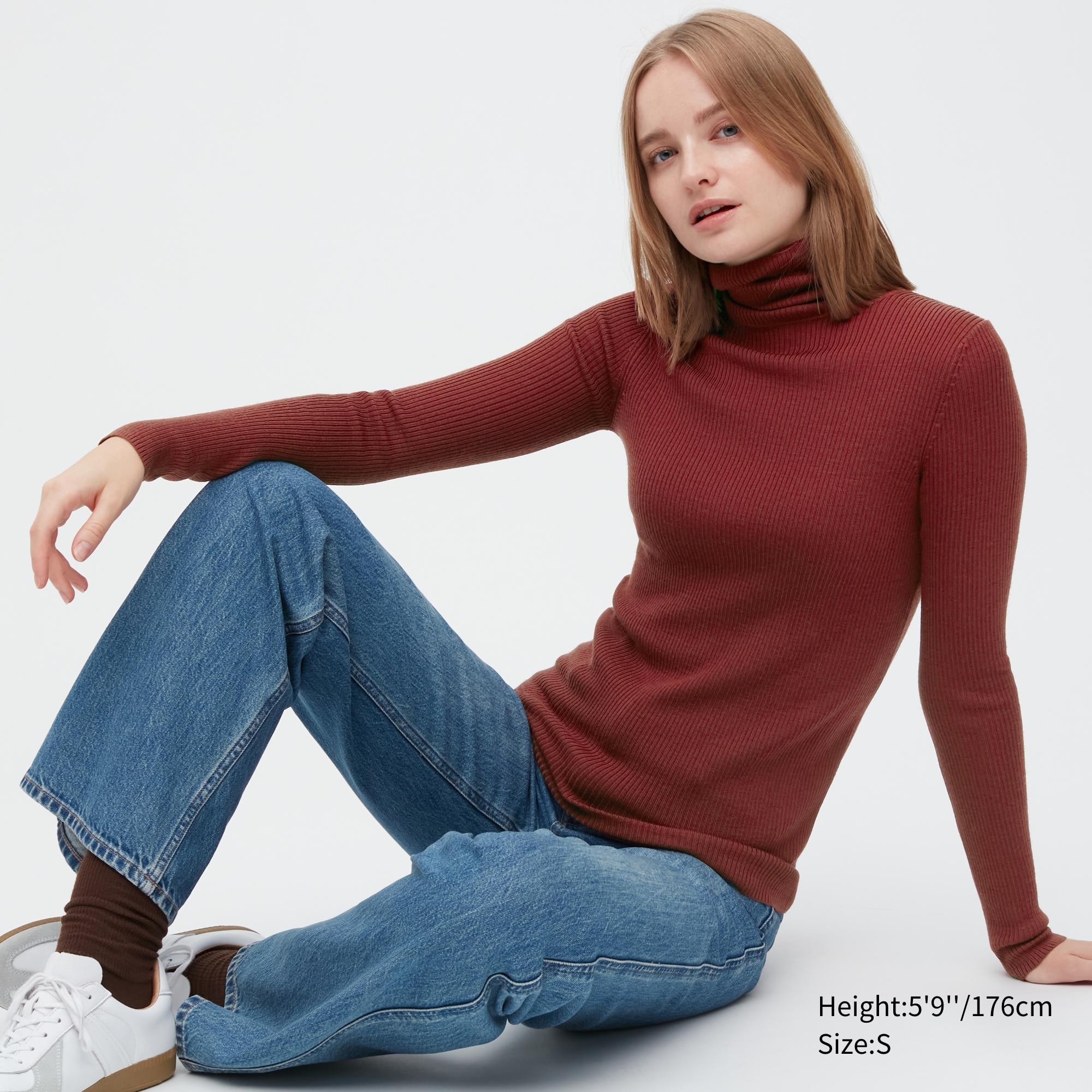 Водолазка женская UNIQLO 453458COL29 оранжевая M (доставка из-за рубежа)