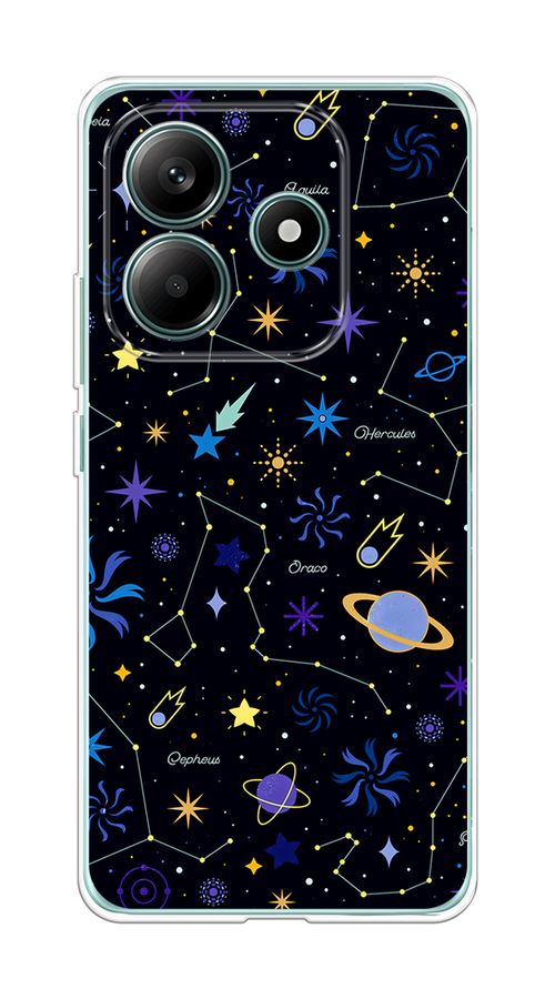 

Чехол на Xiaomi Redmi Note 14 5G Цветной космос, Желтый, 323850-1