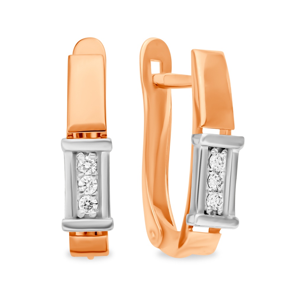 

Серьги из красного золота 585Gold 102008127, бриллиант, 102008127