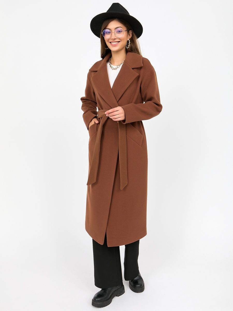 

Пальто женское Louren Wilton 624 коричневое 50 RU, 624