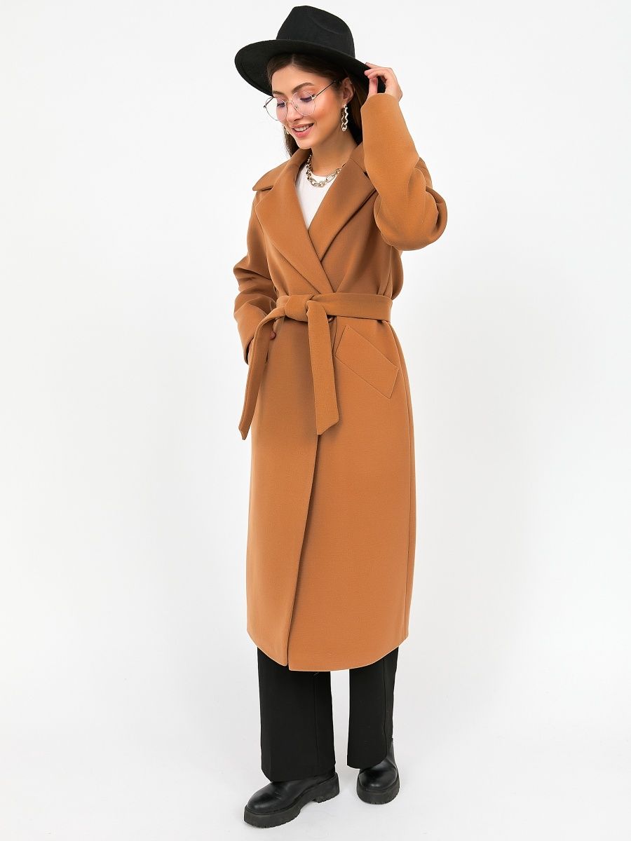 

Пальто женское Louren Wilton 624 золотистое 50 RU, Золотистый, 624