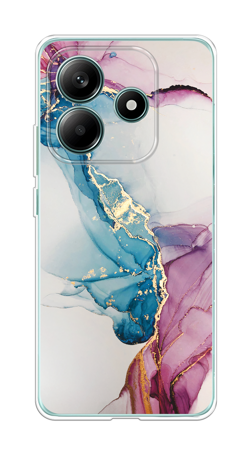 

Чехол на Xiaomi Redmi Note 14 5G Розовые разводы рисунок, Синий;розовый;золотистый, 323850-1