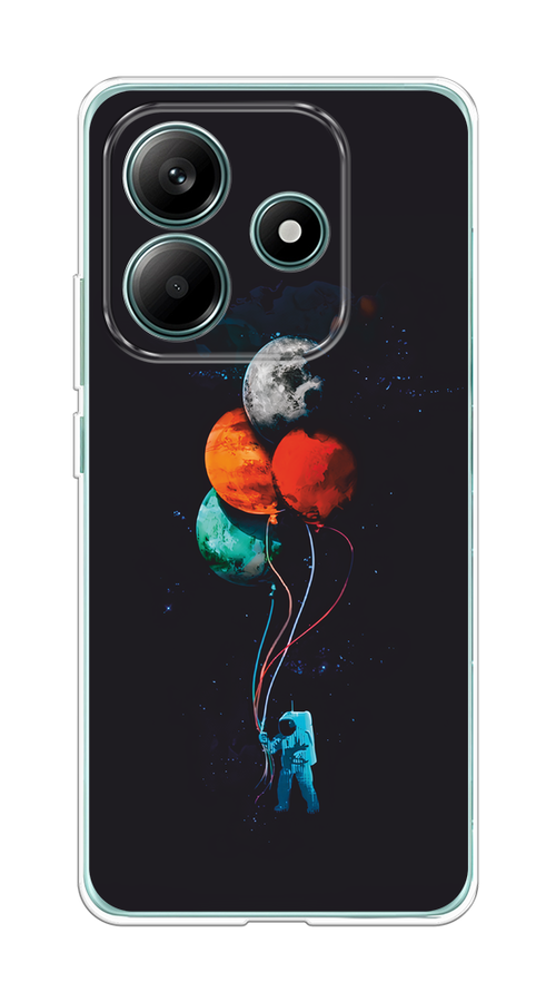 

Чехол на Xiaomi Redmi Note 14 5G Космонавт с шариками, Разноцветный, 323850-1