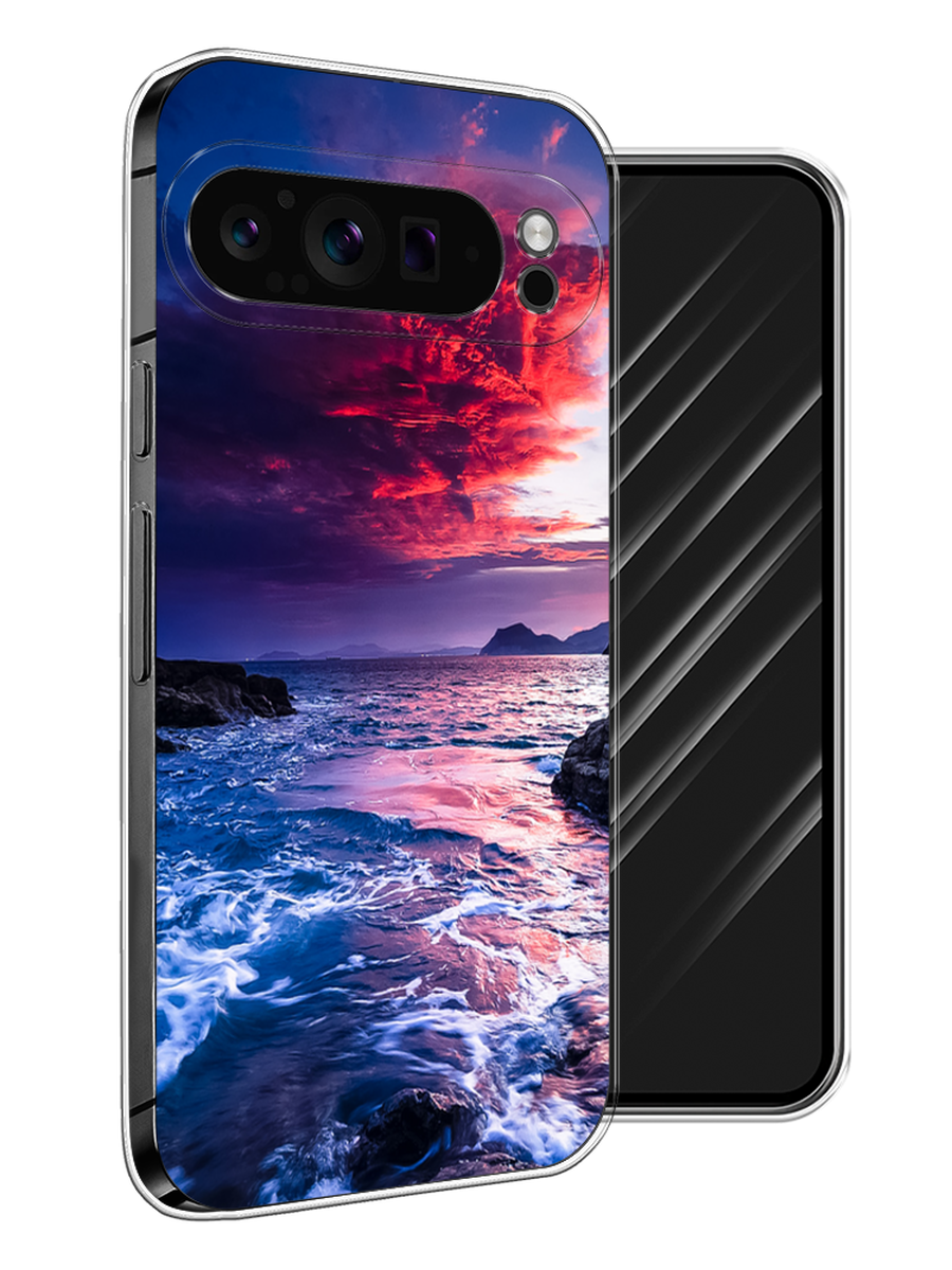 

Чехол Awog на Google Pixel 9 Pro "Волны 1", Розовый;синий, 272050-1