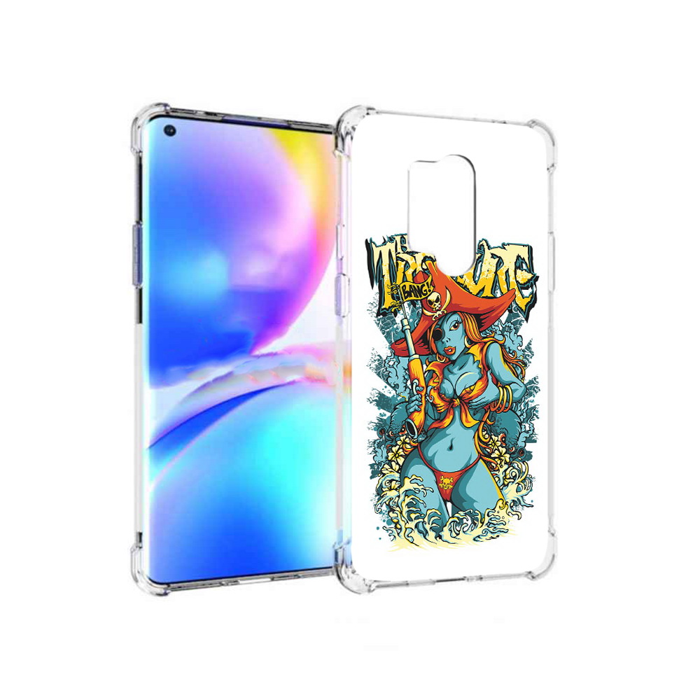 

Чехол MyPads Tocco для OnePlus 8 Pro нарисованная синяя девушка комикс (PT148281.139.504), Прозрачный, Tocco