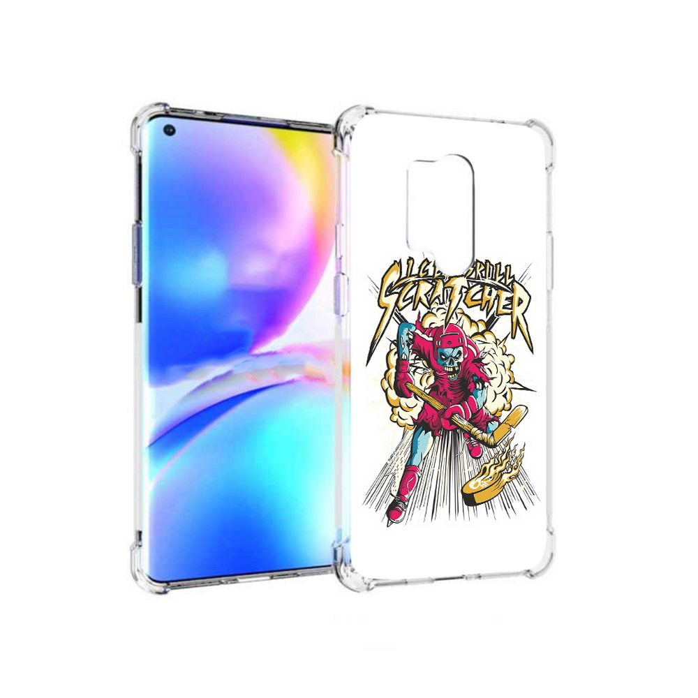 

Чехол MyPads Tocco для OnePlus 8 Pro нарисованный скелет хоккеист (PT148281.139.514), Прозрачный, Tocco