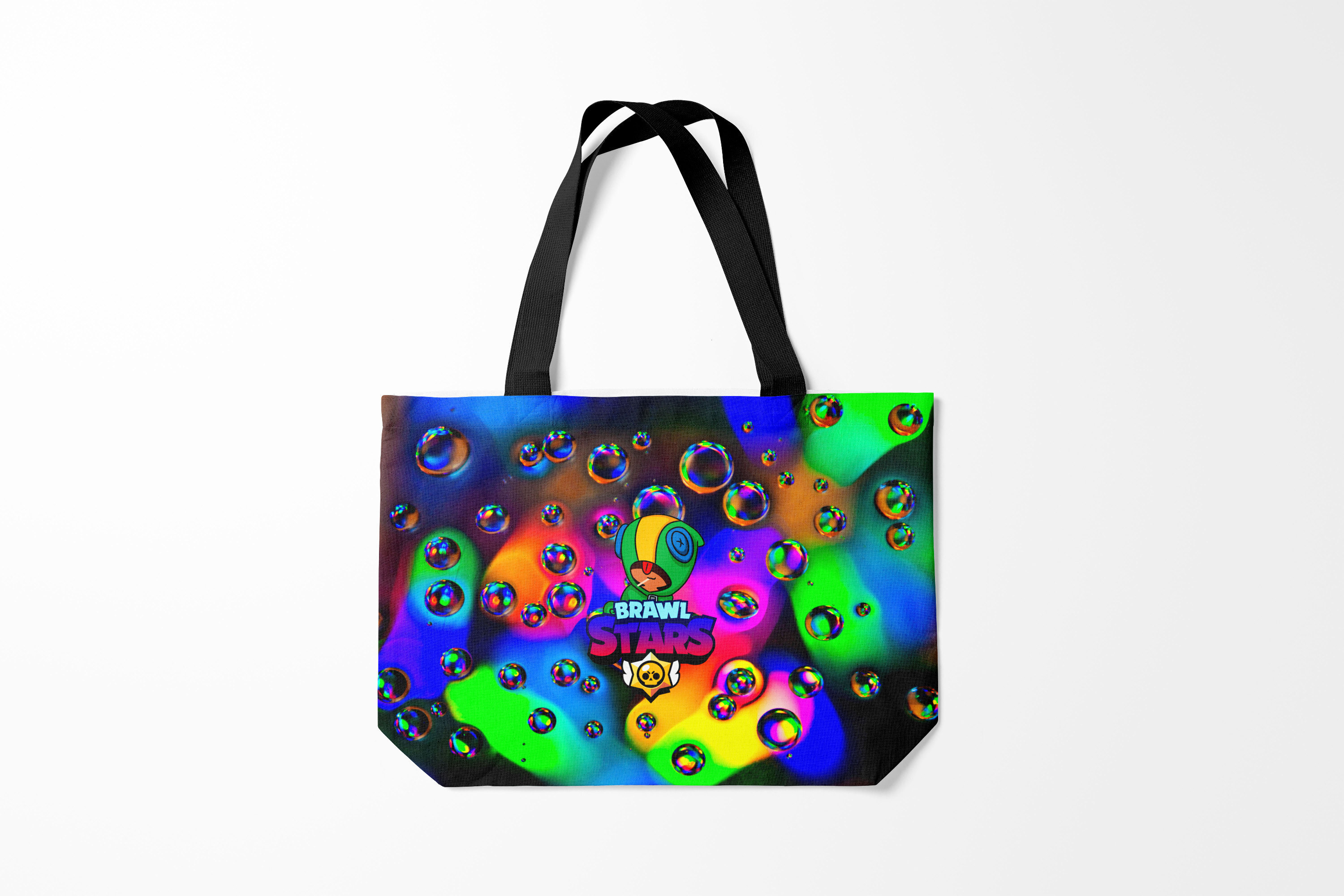 

Сумка шoппер унисекс Burnettie Brawl Stars LEON bubble, разноцветный, Brawl Stars LEON bubble