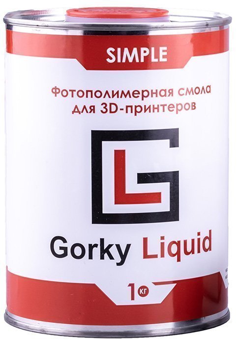 

Фотополимер Gorky Liquid Simple Чёрный, 1 л, Черный, Simple