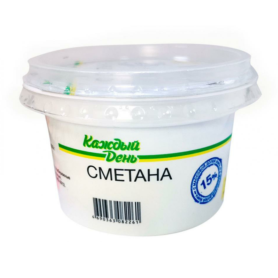 

Сметана Каждый день 15% БЗМЖ 180 г