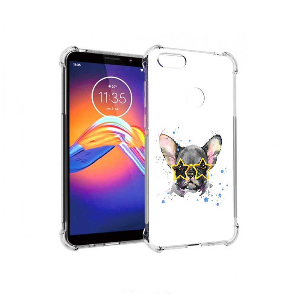

Чехол MyPads Tocco для Motorola Moto E6 буля в очках (PT227058.343.252), Прозрачный, Tocco