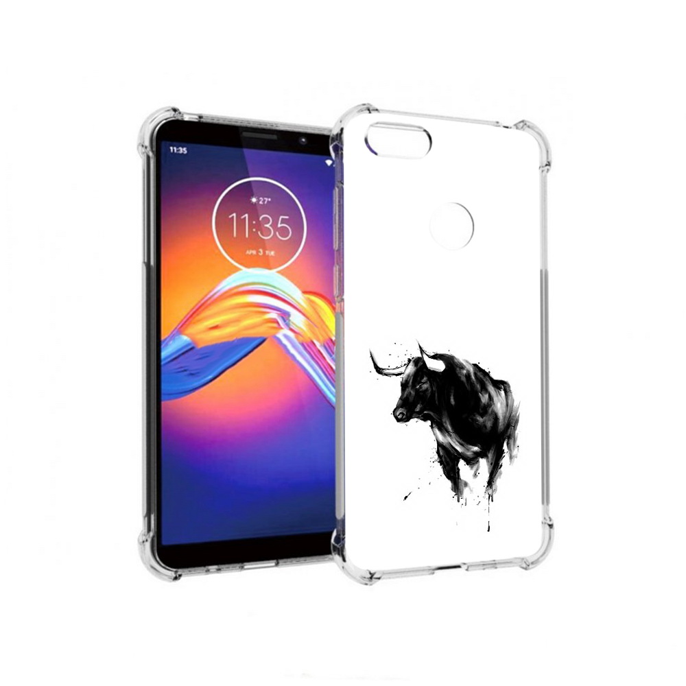 

Чехол MyPads Tocco для Motorola Moto E6 бык (PT227058.343.254), Прозрачный, Tocco