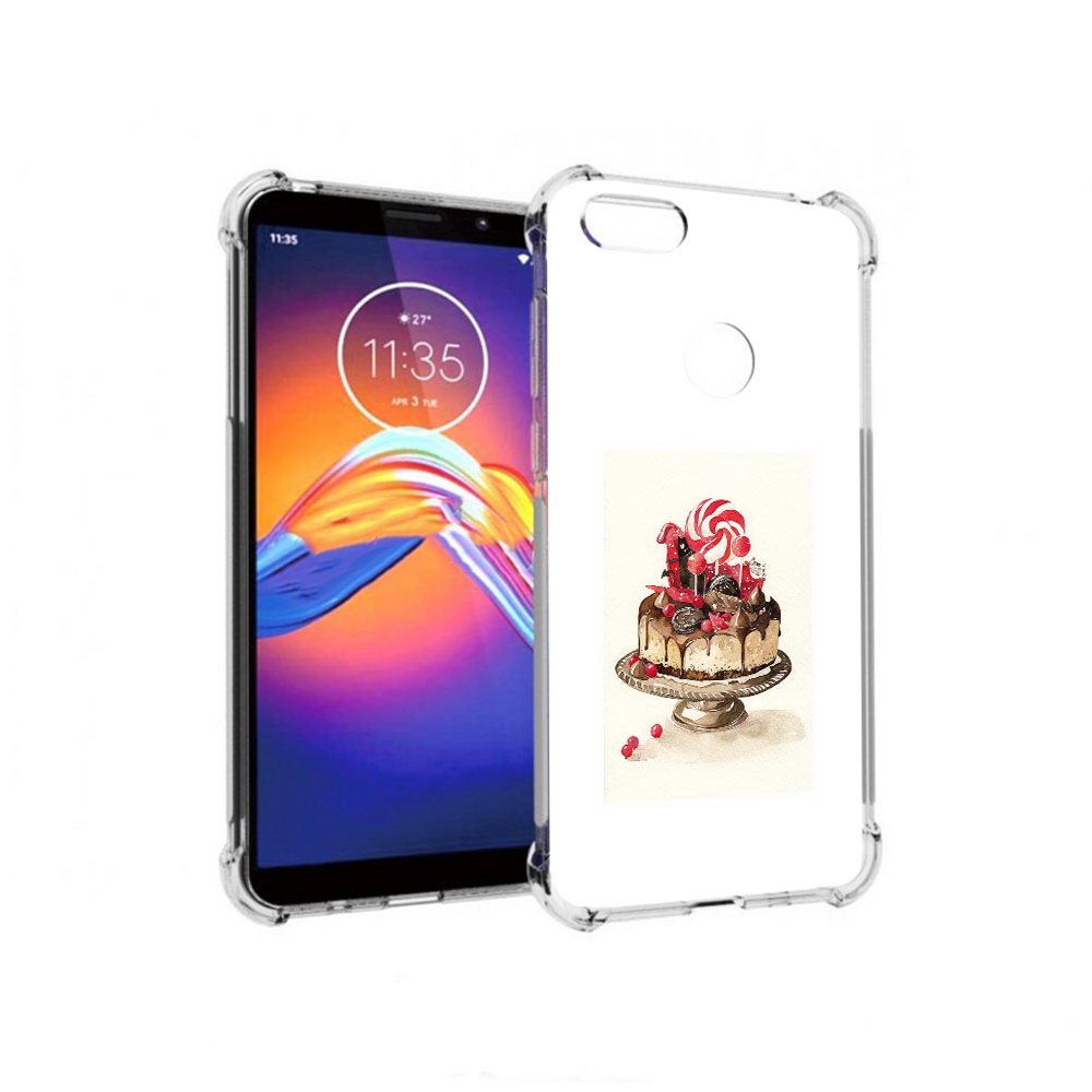 

Чехол MyPads Tocco для Motorola Moto E6 вкусный торт (PT227058.343.262), Прозрачный, Tocco