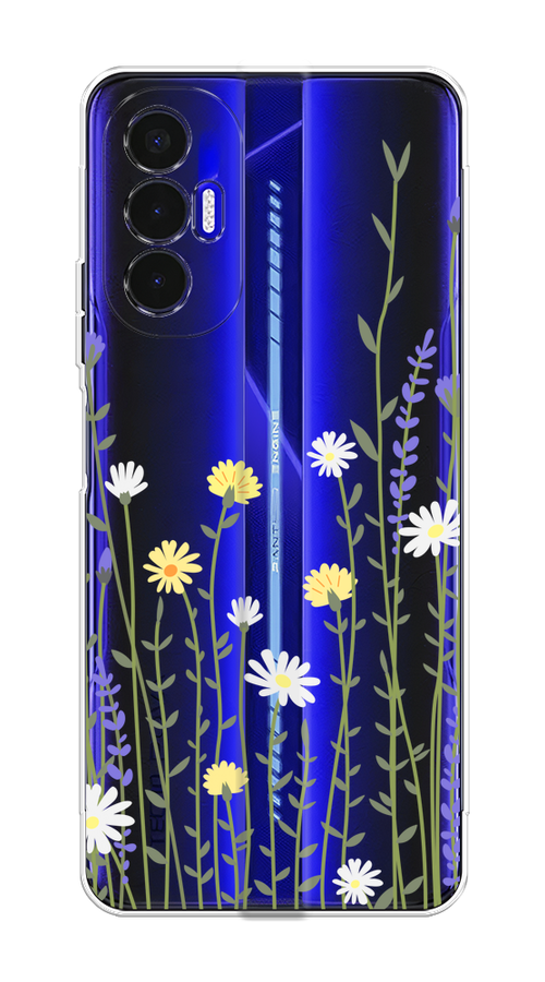 

Чехол на Tecno Pova 3 "Ромашка и лаванда", Зеленый;желтый;прозрачный, 301550-1