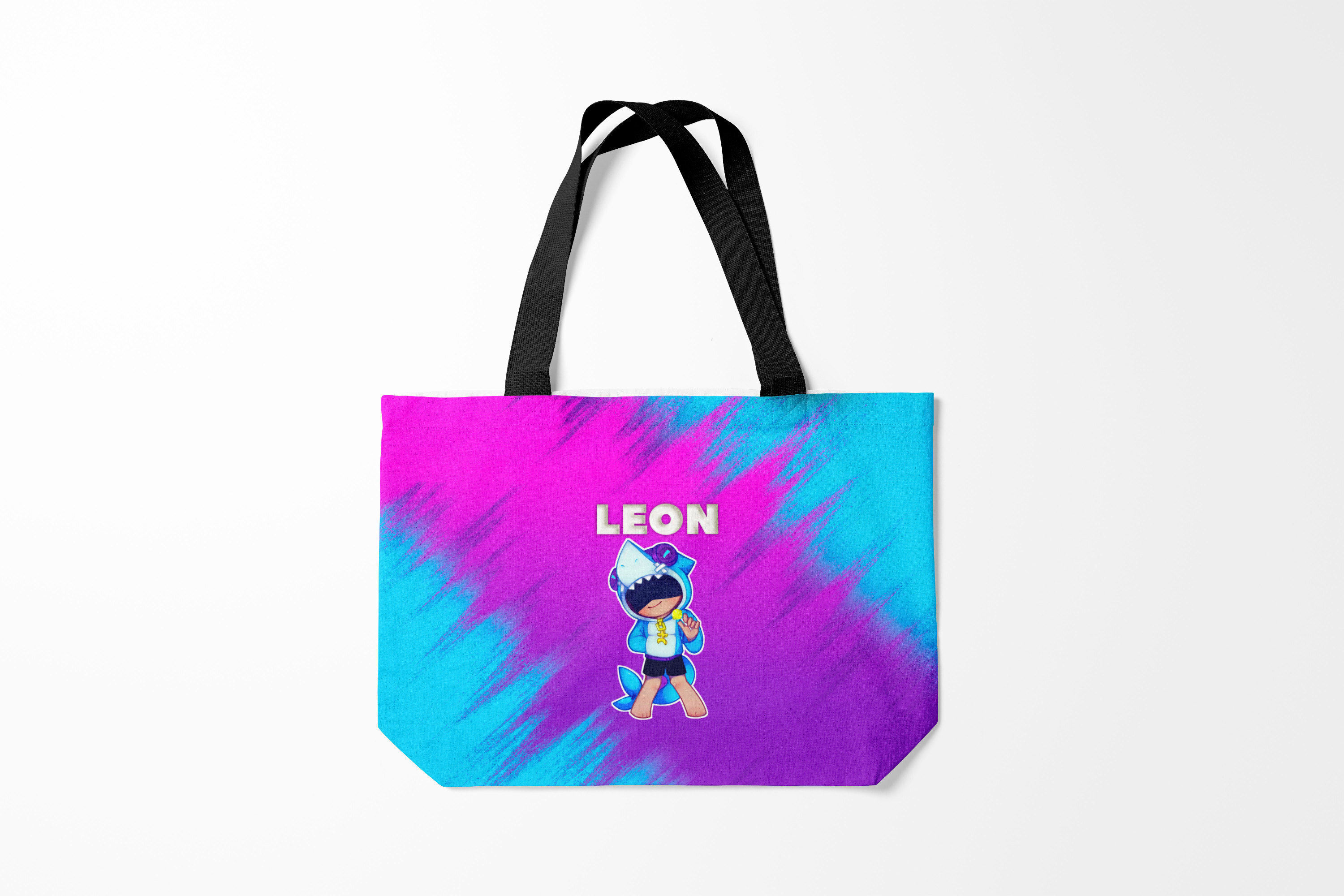 

Сумка шoппер унисекс Burnettie Brawl Stars LEON, фиолетовый; бирюзовый, Brawl Stars LEON