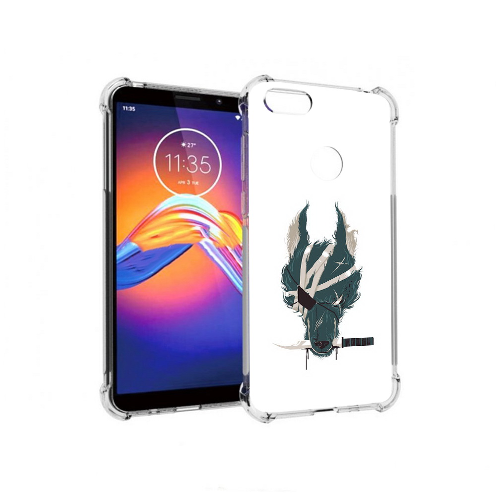 

Чехол MyPads Tocco для Motorola Moto E6 волк-разбойник (PT227058.343.271), Прозрачный, Tocco