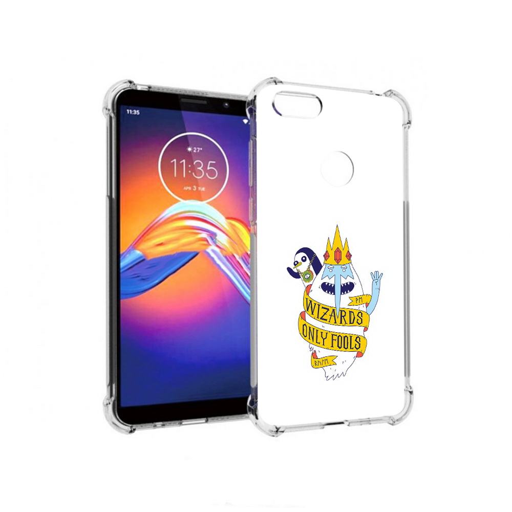 

Чехол MyPads Tocco для Motorola Moto E6 время приключений снежный король, Прозрачный, Tocco