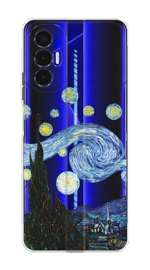 

Чехол на Tecno Pova 3 "Ночь Ван Гога", Голубой;синий;черный, 301550-1