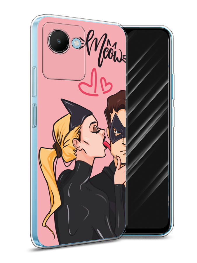 

Чехол Awog на Realme C30S 4G "Kiss of Cat Woman", Розовый;черный;бежевый, 2511650-1