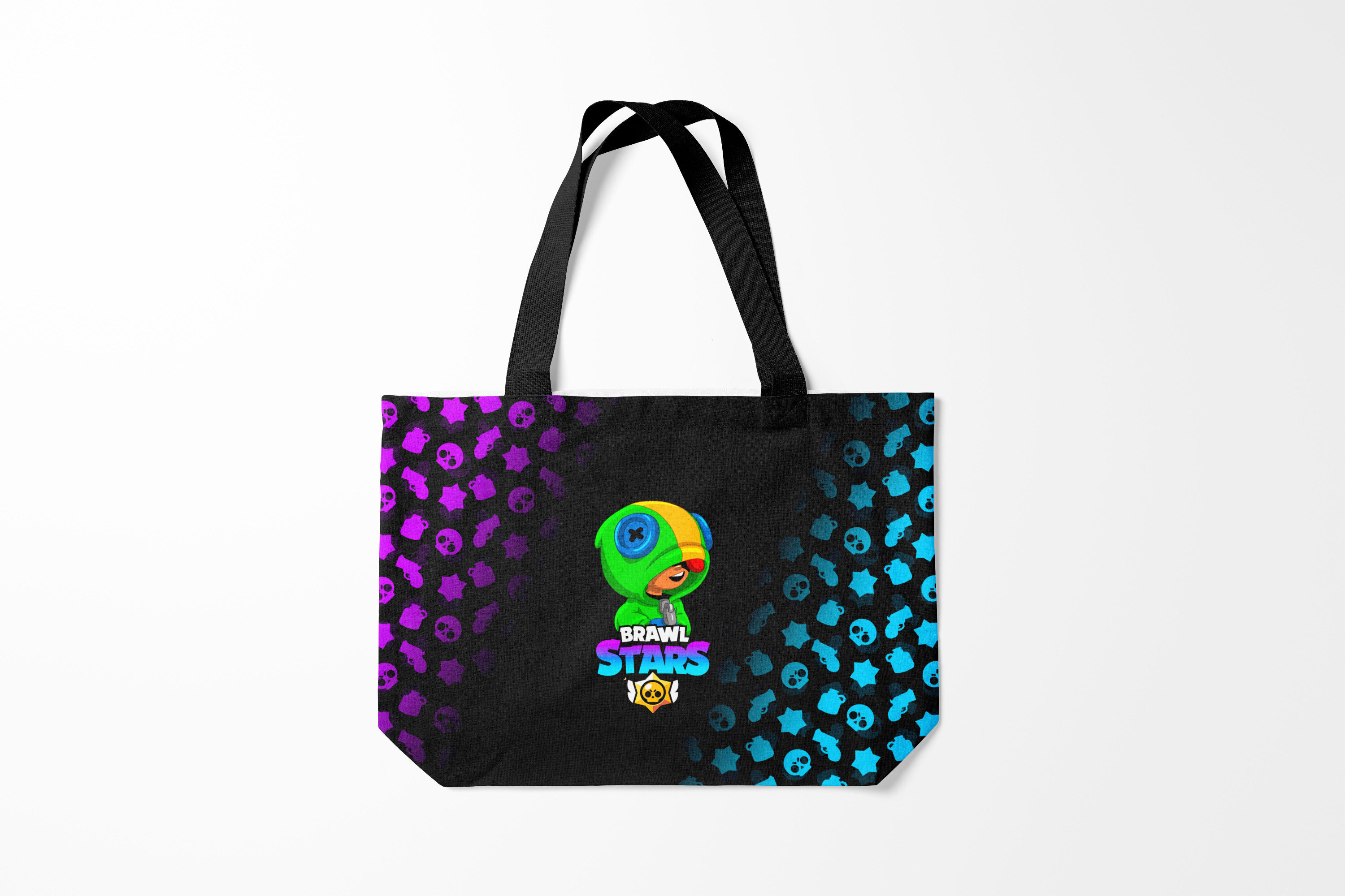 

Сумка шoппер унисекс Burnettie Brawl Stars LEON, черный, Brawl Stars LEON