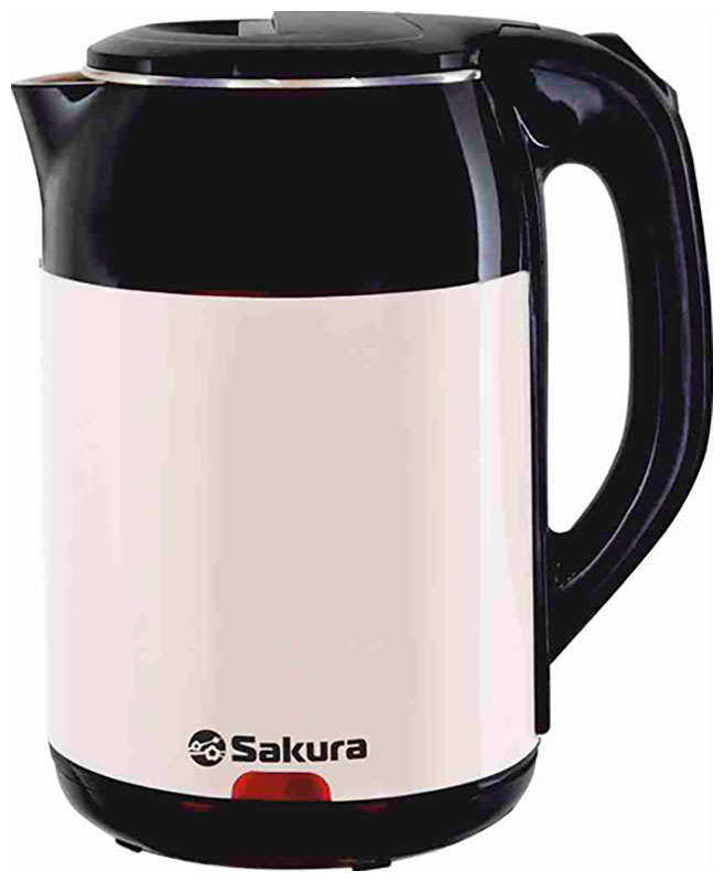 Чайник электрический SAKURA SA-2168BW 1.8 л белый, черный чайник электрический sakura sa 2168br 1 8 л красный