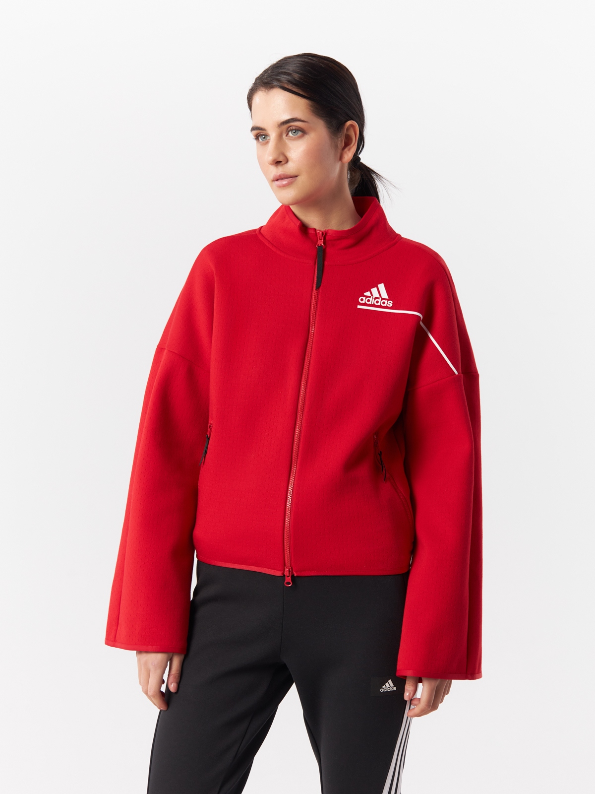 Олимпийка женская Adidas GM3287 красная 2XS