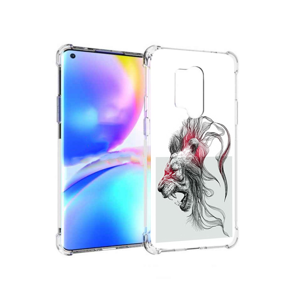 

Чехол MyPads Tocco для OnePlus 8 Pro разъяренный лев (PT148281.139.576), Прозрачный, Tocco