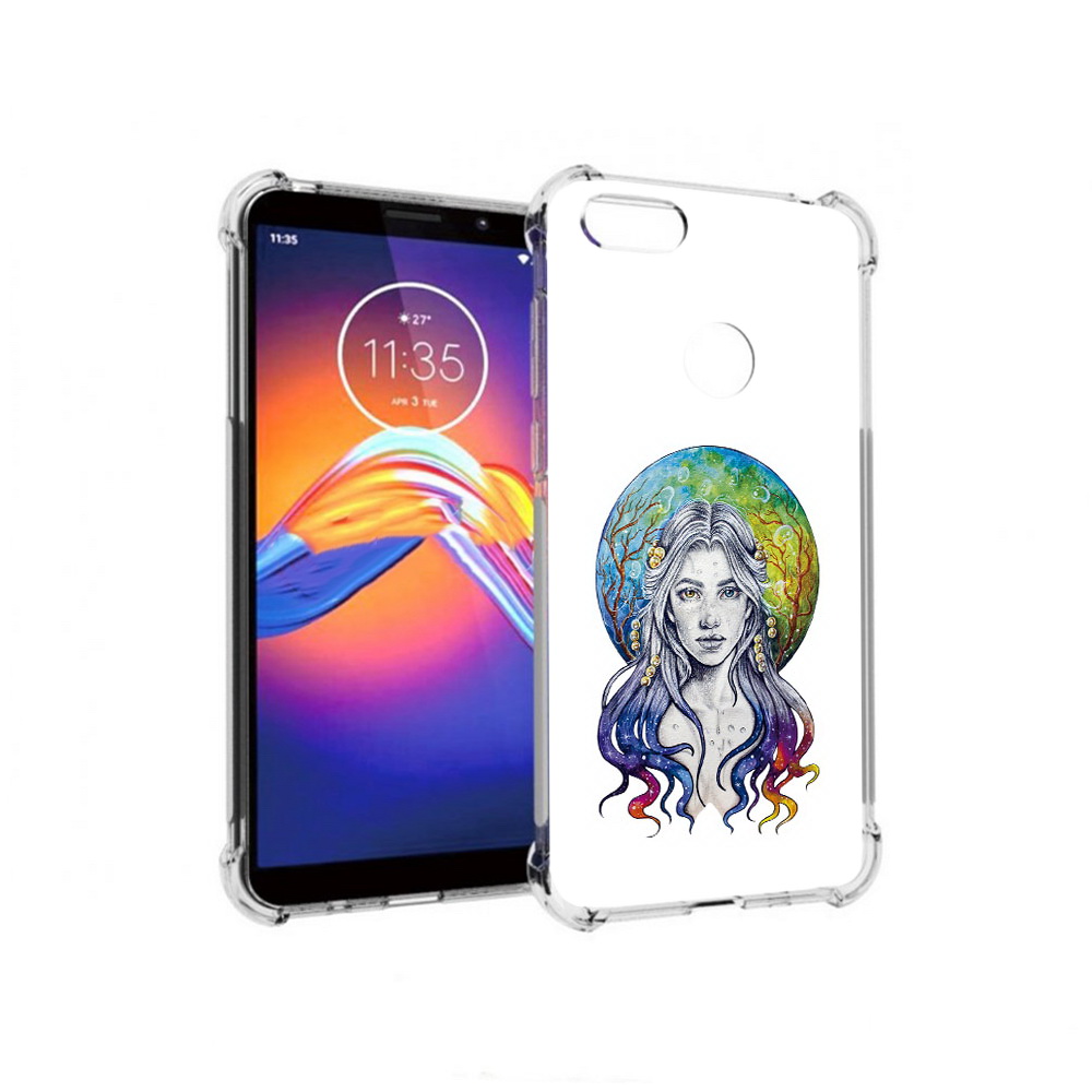 

Чехол MyPads Tocco для Motorola Moto E6 девушка с красивыми волосами (PT227058.343.313), Прозрачный, Tocco