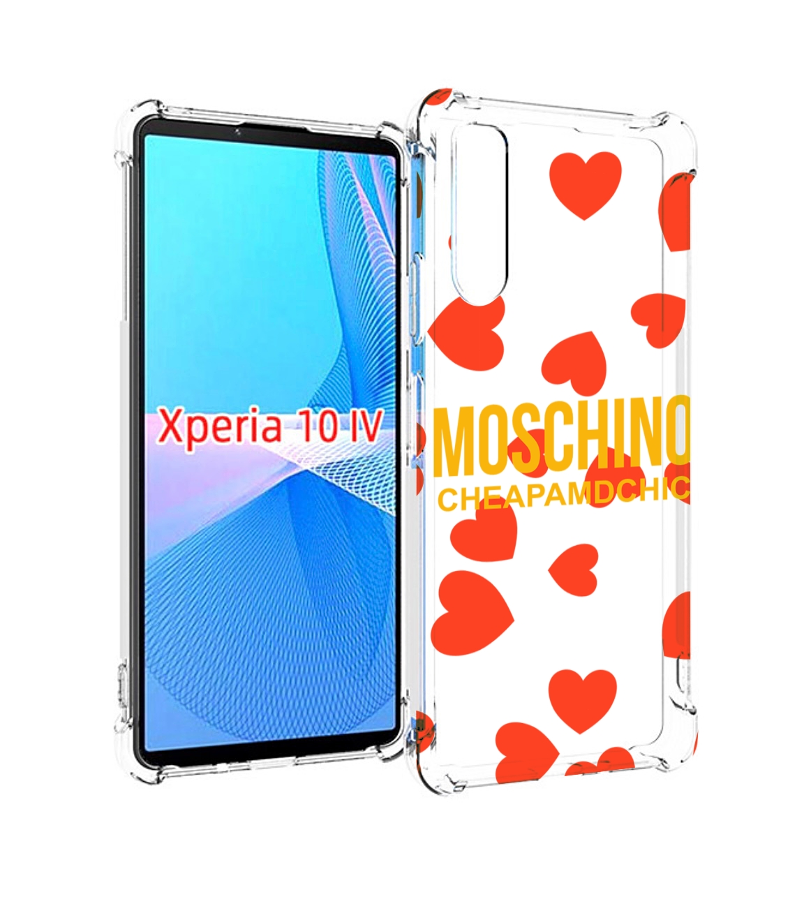 

Чехол MyPads сердца-москино для Sony Xperia 10 IV (10-4), Прозрачный, Tocco