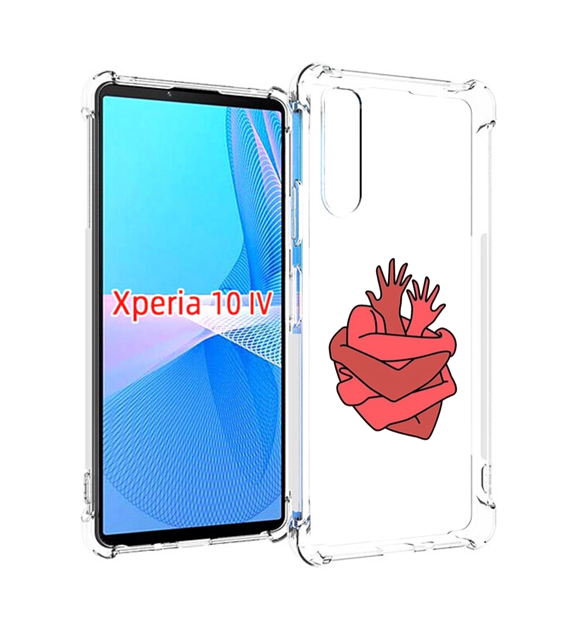 

Чехол MyPads сердце из ручек для Sony Xperia 10 IV (10-4), Прозрачный, Tocco