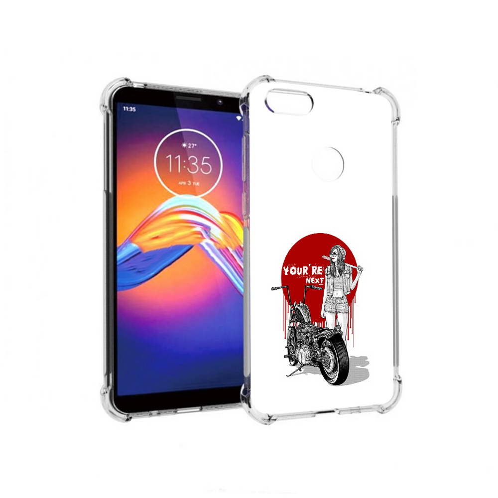 

Чехол MyPads Tocco для Motorola Moto E6 девушка с мотоциклом (PT227058.343.315), Прозрачный, Tocco