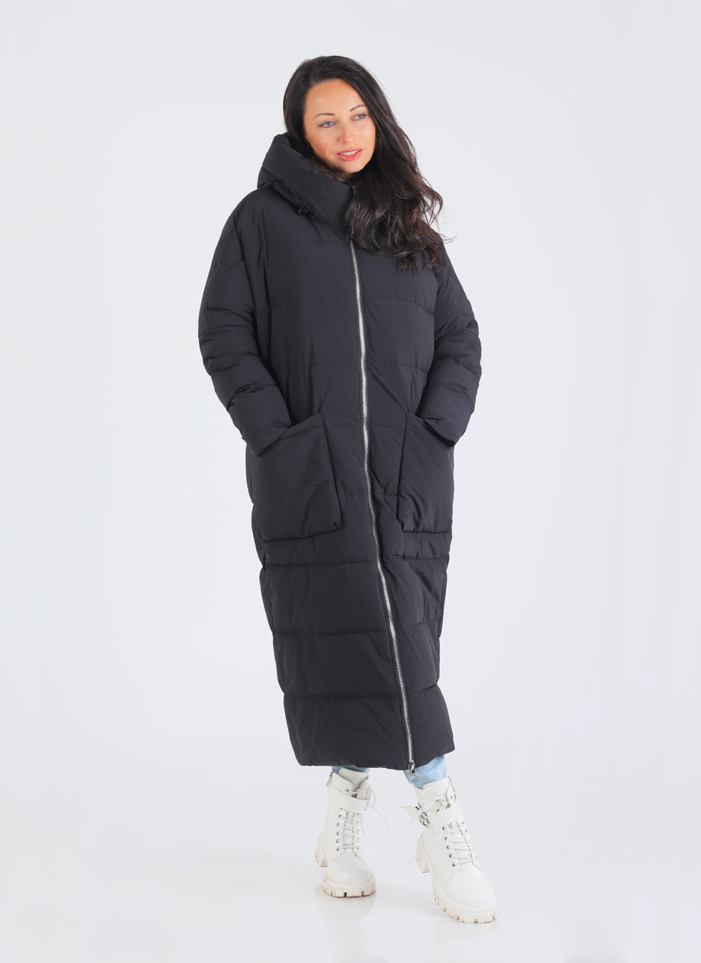 

Пальто женское Каляев 64909 черное 46 RU, Черный, 64909