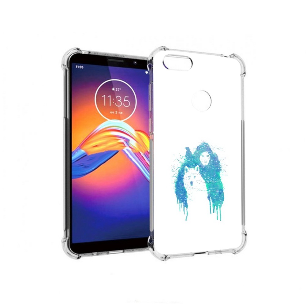 

Чехол MyPads Tocco для Motorola Moto E6 джон сноу (PT227058.343.323), Прозрачный, Tocco