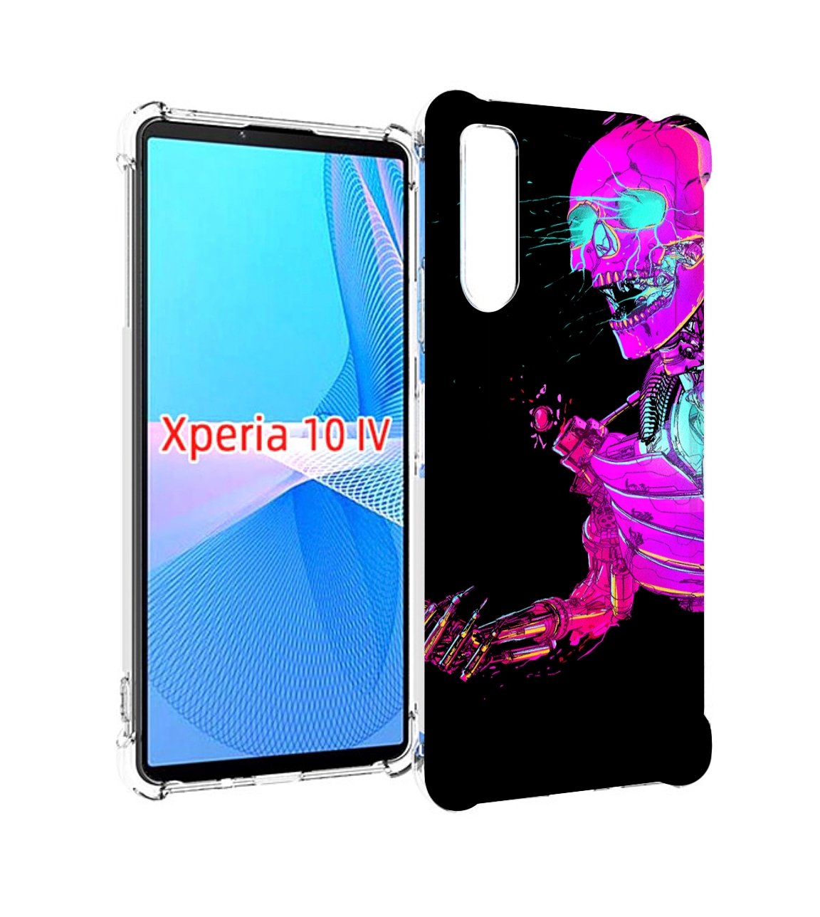 

Чехол MyPads скелет-робот-фиолетовый для Sony Xperia 10 IV (10-4), Прозрачный, Tocco