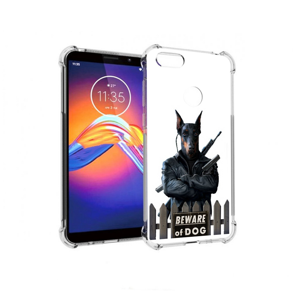 

Чехол MyPads Tocco для Motorola Moto E6 доберман (PT227058.343.332), Прозрачный, Tocco