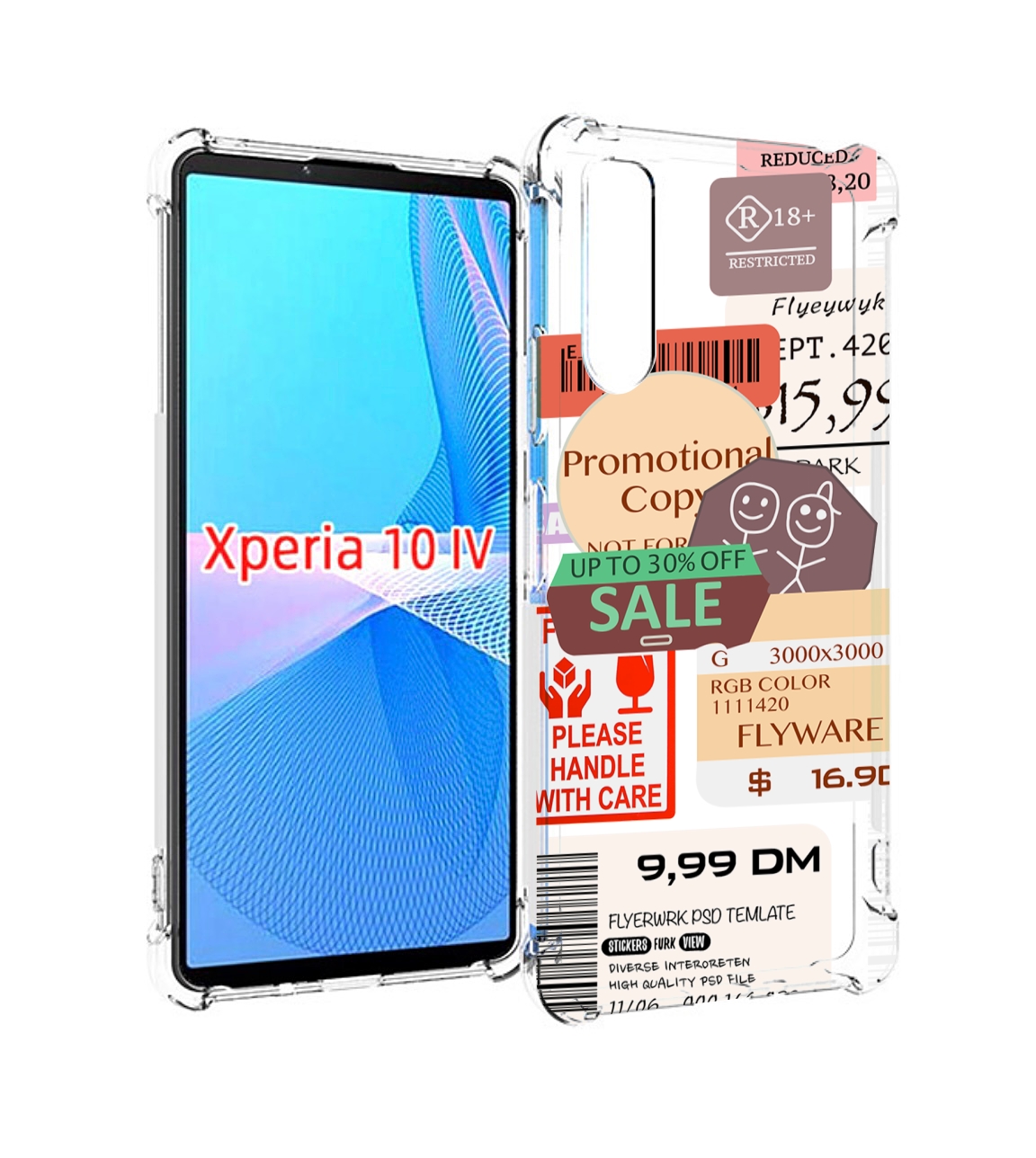 

Чехол MyPads скидочные-купоны-принт для Sony Xperia 10 IV (10-4), Прозрачный, Tocco