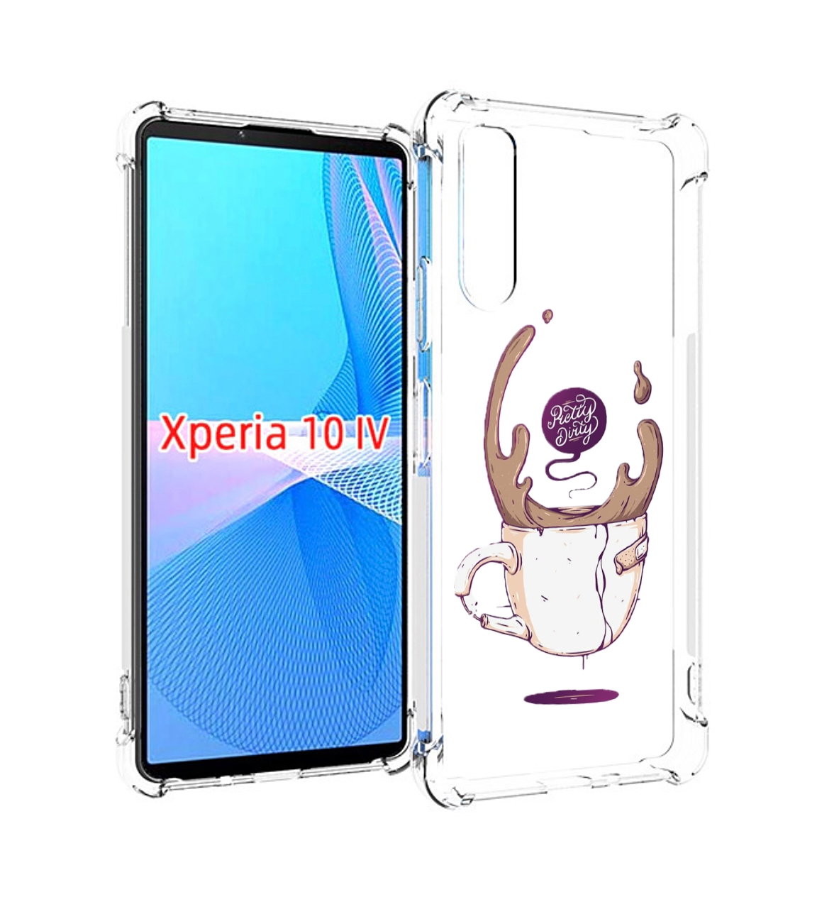 

Чехол MyPads сломанный стаканчик для Sony Xperia 10 IV (10-4), Прозрачный, Tocco