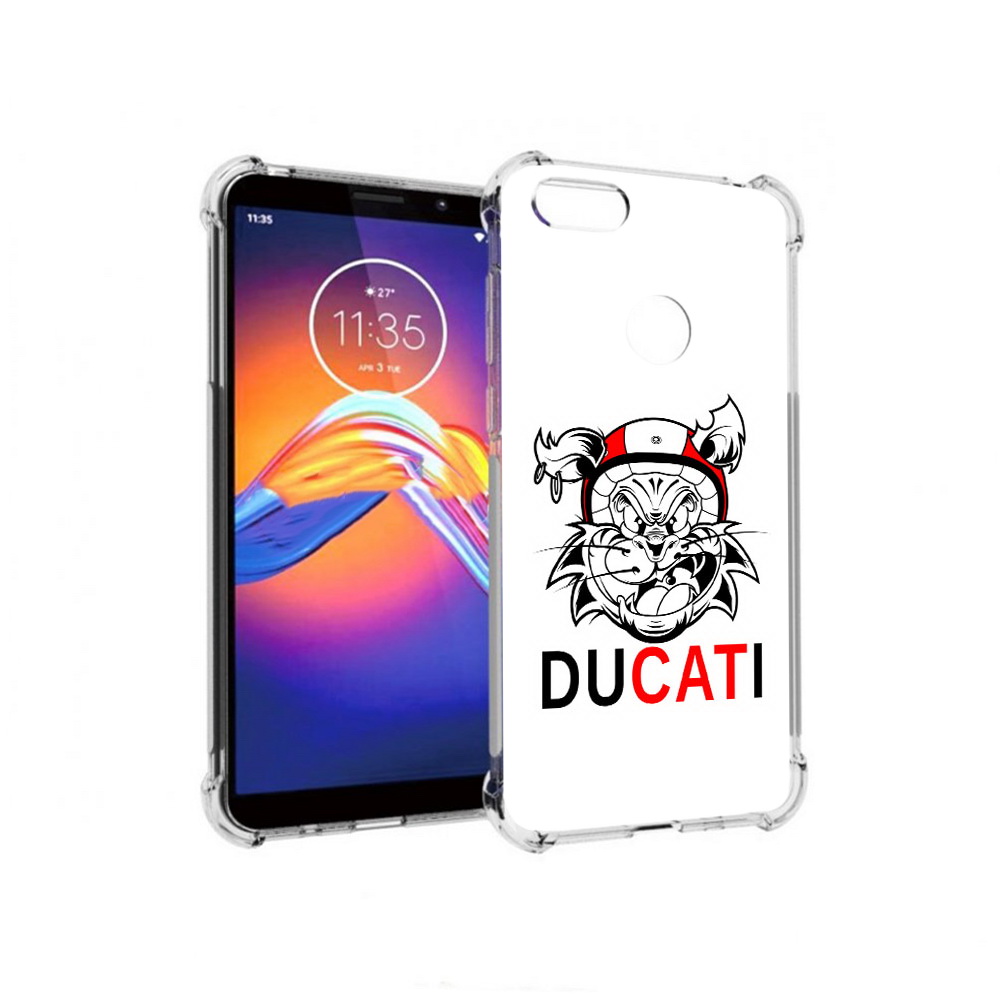 

Чехол MyPads Tocco для Motorola Moto E6 дукати (PT227058.343.339), Прозрачный, Tocco